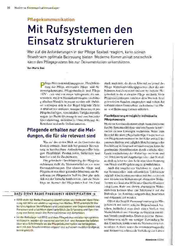 Vorschauseite 1: Mit Rufsystemen den Einsatz strukturieren