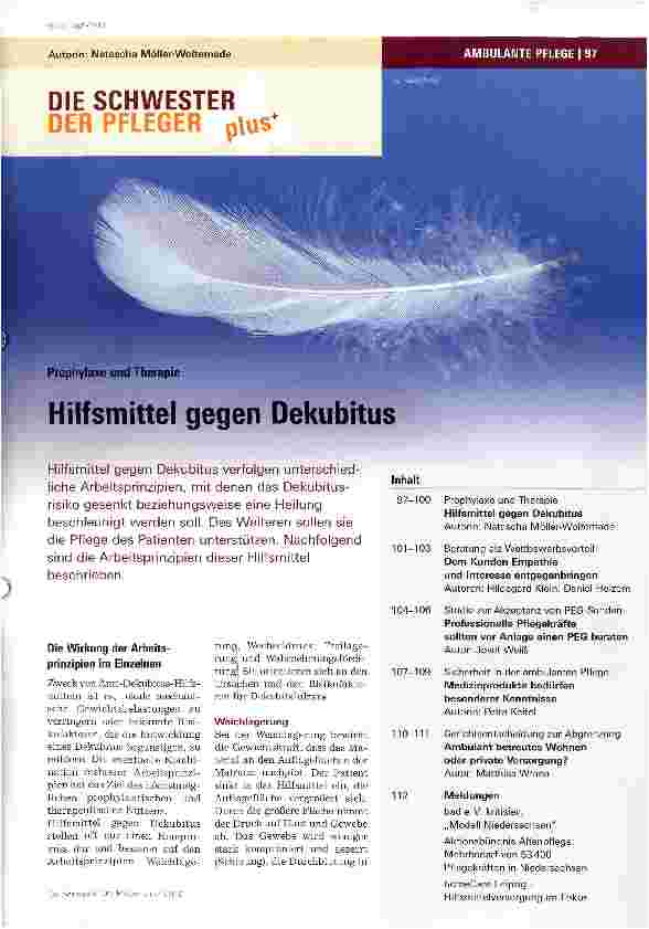 Vorschauseite 1: Hilfsmittel gegen Dekubitus