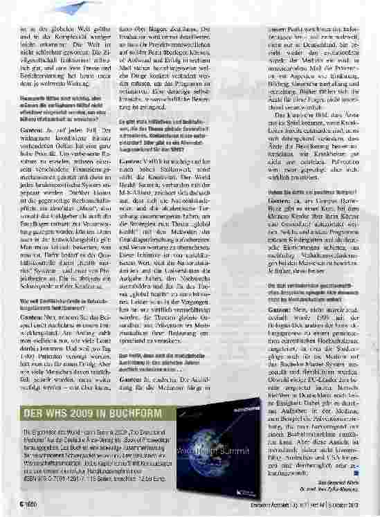 Vorschauseite 2: „Man hat Global Health sträflich vernachlässigt