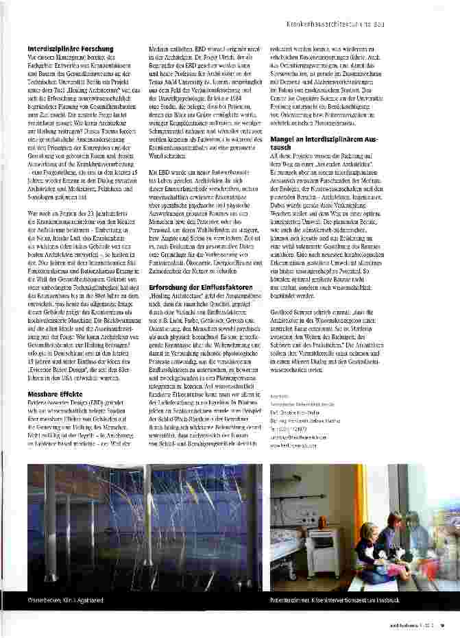Vorschauseite 2: Healin Architecture Evidenz-basierte Gestaltung von Gesundheitsbauten