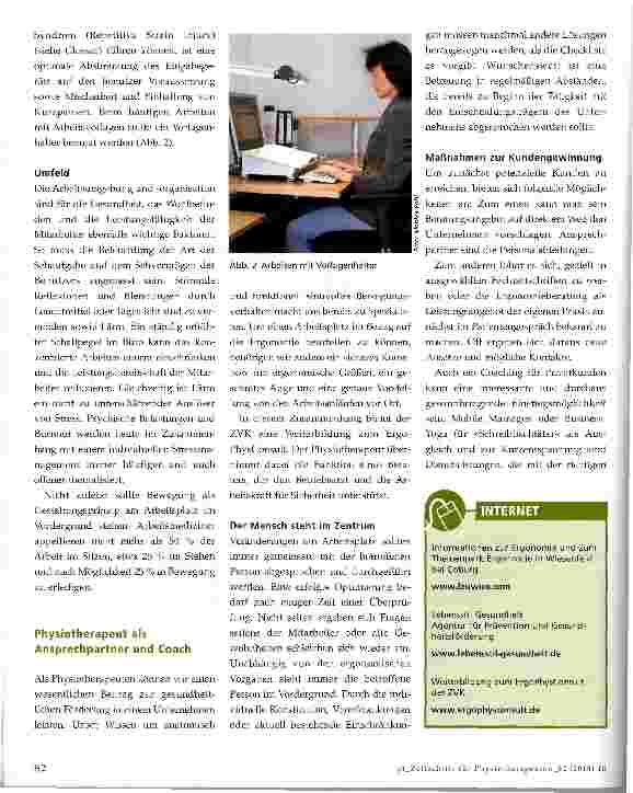 Vorschauseite 3: Physiotherapeuten in der betrieblichen Gesundheitsförderung
