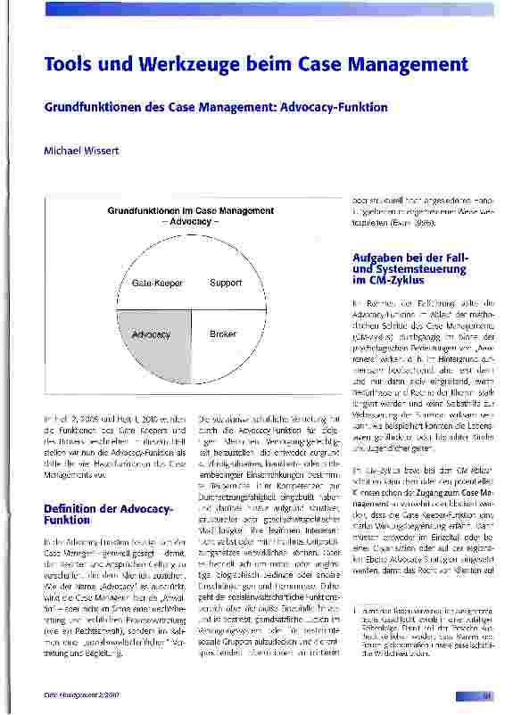 Vorschauseite 1: Tools und Werkzeuge beim Case Management