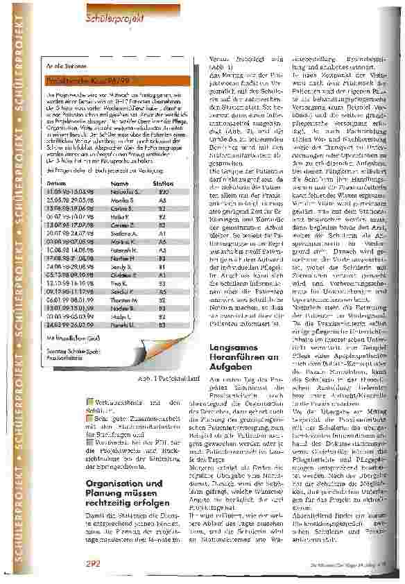 Vorschauseite 2: Krankenpflegeschüler als Bereichsleitung Verantwortung übernehmen, Grenzen kennenlernen, Ängste abbauen