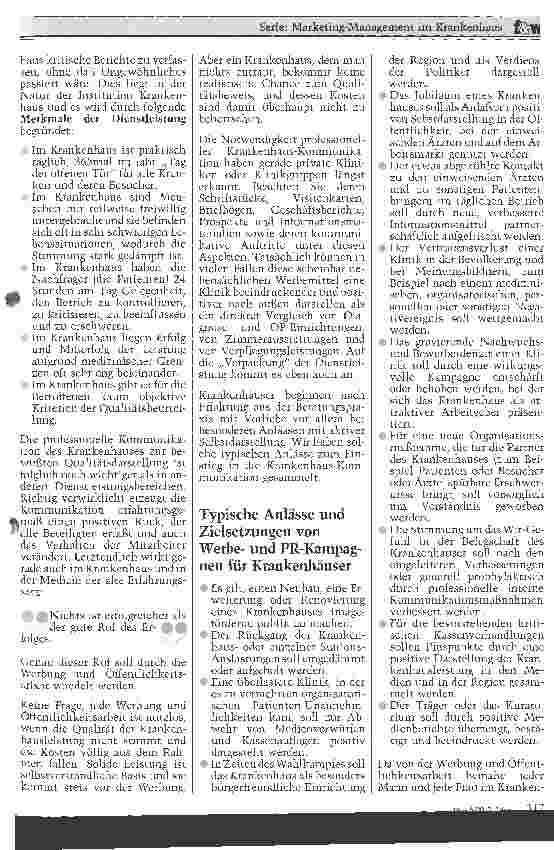 Vorschauseite 2: Eine erfolgreiche Selbstdarstellung braucht das Krankenhaus