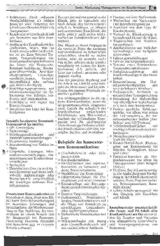 Vorschauseite 4: Eine erfolgreiche Selbstdarstellung braucht das Krankenhaus
