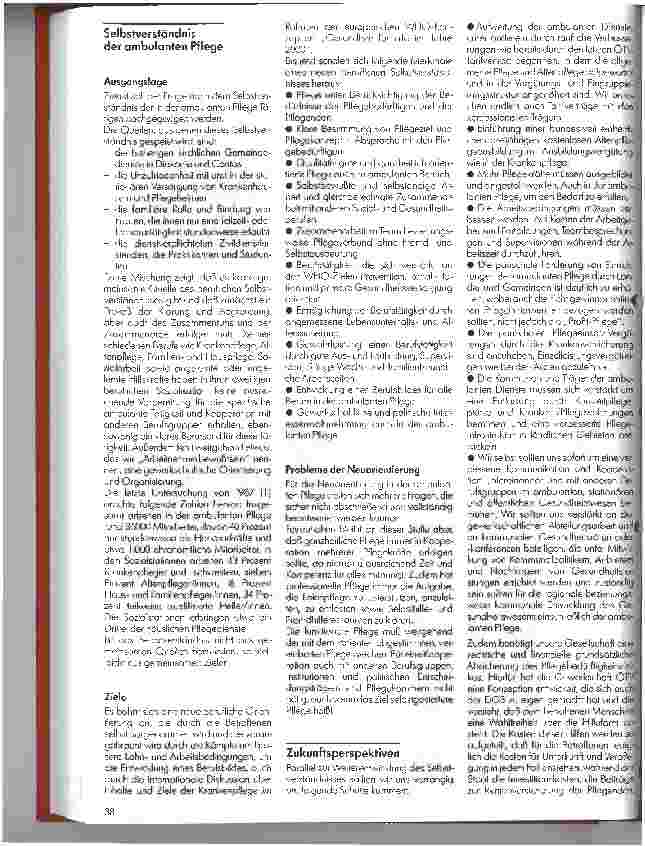 Vorschauseite 3: Strukturen, Selbstverständnis und Perspektiven der ambulanten Pflege