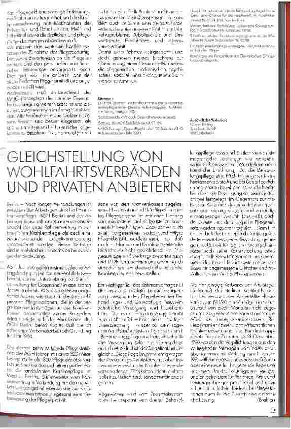 Vorschauseite 4: Strukturen, Selbstverständnis und Perspektiven der ambulanten Pflege