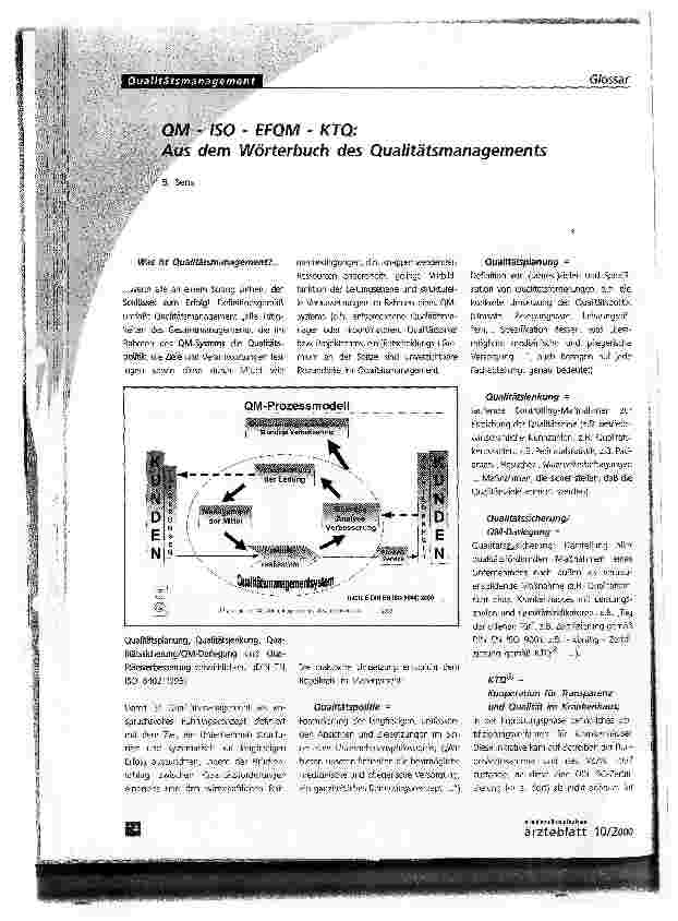 Vorschauseite 1: QM - ISO - EFQM - KTQ: Aus dem Wörterbuch des Qualitätsmanagement