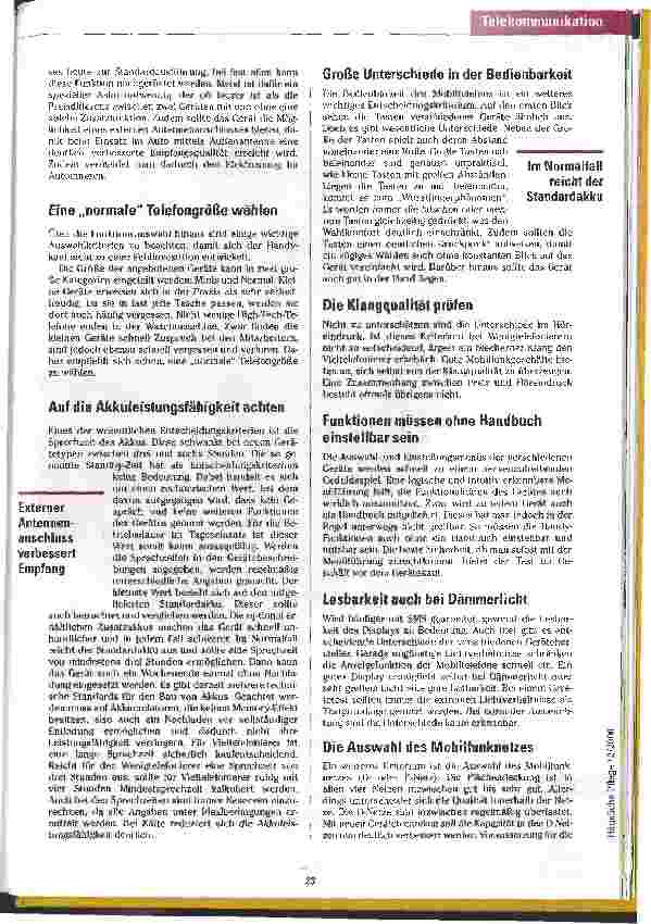 Vorschauseite 4: Handys: Einsatzzweck und Anforderungen