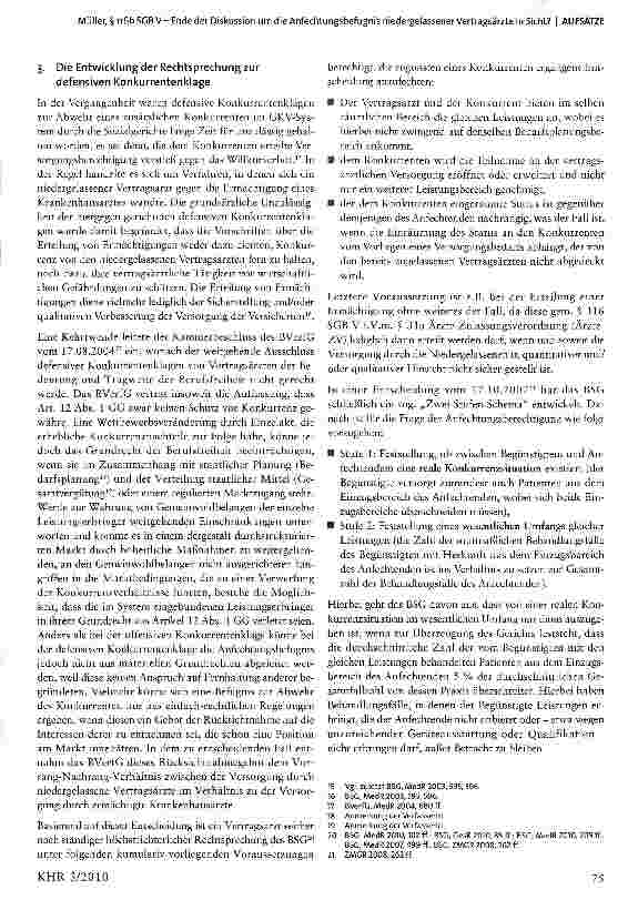 Vorschauseite 3: § 116b SGB V - Ende der Diskussion um die Anfechtungsbefugnis niedergelassener Vertragsärzte in Sicht?