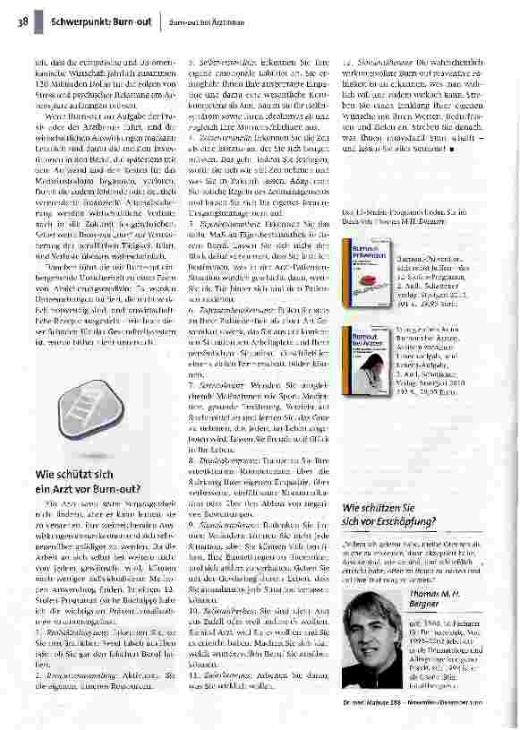 Vorschauseite 3: Burn-out bei Ärzten