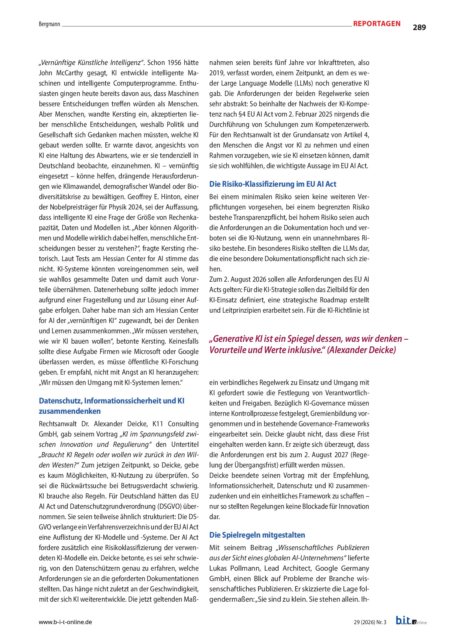 Vorschauseite 6: KI erfordert Nachdenken über neue Strukturen