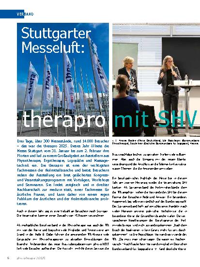 Vorschauseite 1: therapro mit SHV konkret