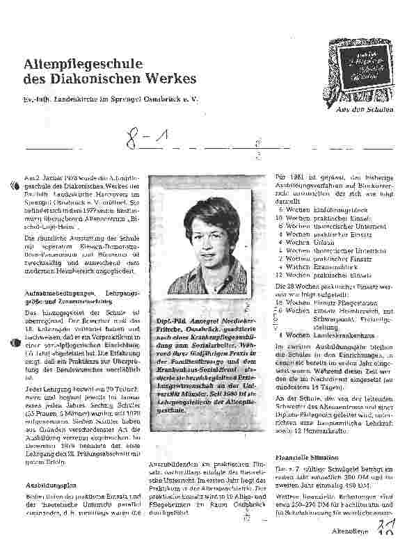 Vorschauseite 1: Altenpflegeschule des Diakonischen Werkes