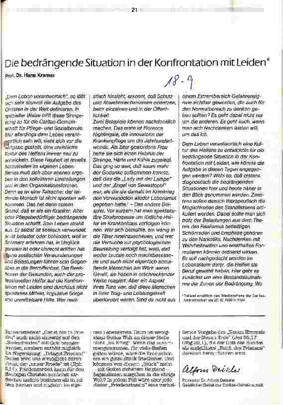 Vorschauseite 1: Die bedrängende Situation in der Konfrontation mit Leiden