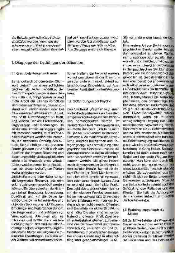 Vorschauseite 2: Die bedrängende Situation in der Konfrontation mit Leiden