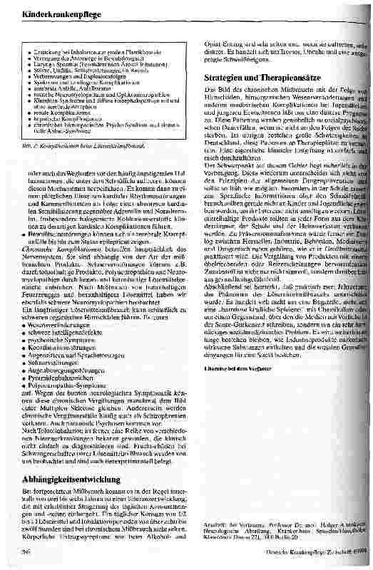 Vorschauseite 4: Schnüffelsucht Mißbrauch von Haushaltsund Industriechemikalien