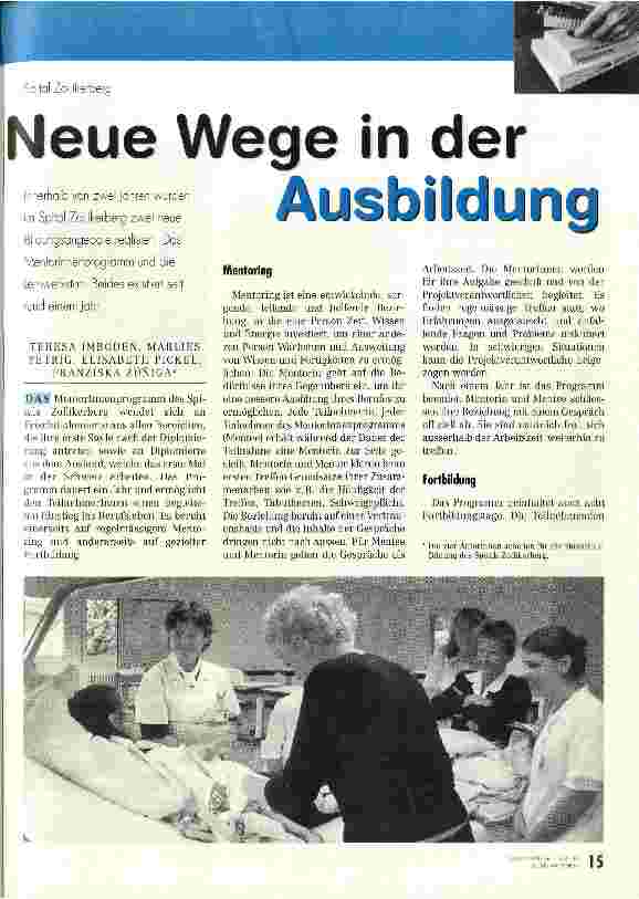Vorschauseite 1: Neue Wege in der Ausbildung
