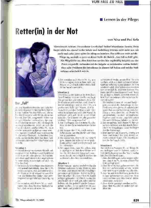 Vorschauseite 1: Retter(in) in der Not Lernen in der Pflege