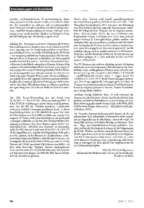 Vorschauseite 2: »Honorararzt« im Krankenhaus
