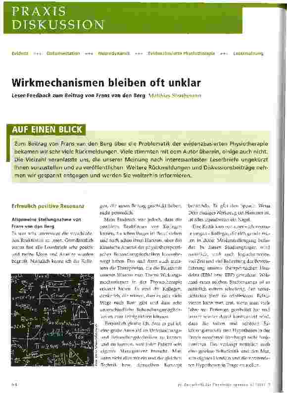Vorschauseite 1: Wirkmechanismen bleiben oft unklar