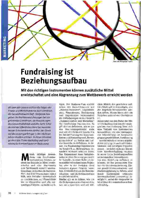Vorschauseite 1: Fundraising ist Beziehungsaufbau
