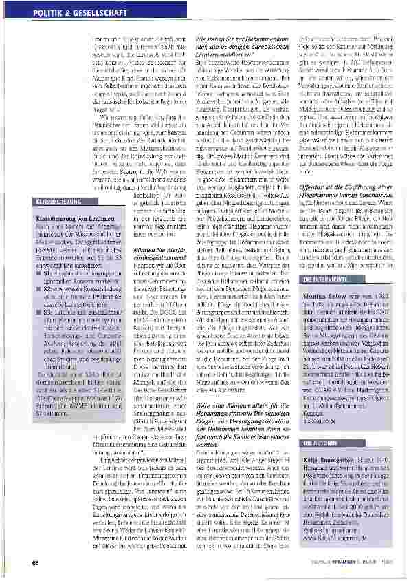 Vorschauseite 2: Interview mit Monika Selow Teil 4 Die Autonomie erhalten