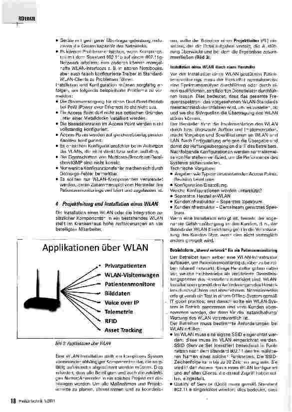 Vorschauseite 4: Medizinische Netzwerke - Teil 5: WLAN in der Medizintechnik Ein Überblick