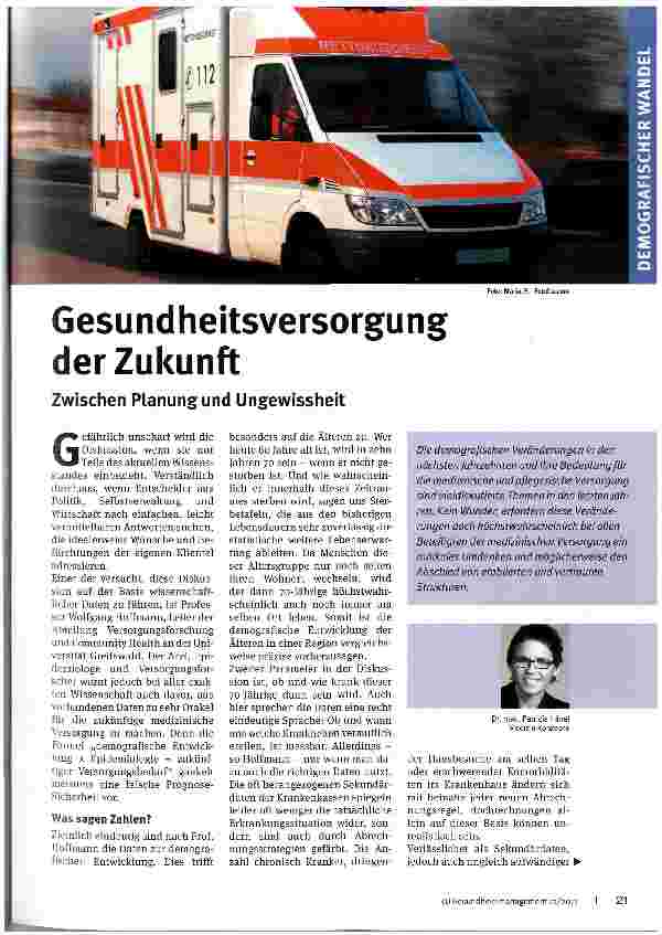Vorschauseite 1: Gesundheitsversorgung der Zukunft