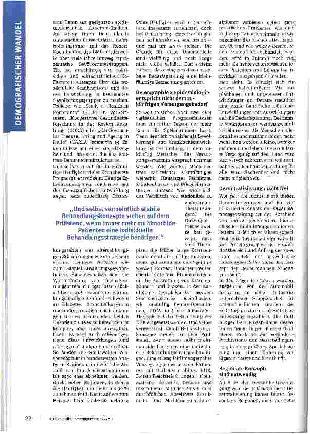 Vorschauseite 2: Gesundheitsversorgung der Zukunft
