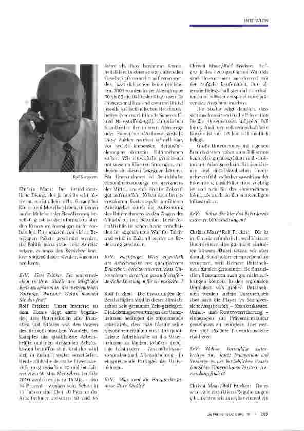 Vorschauseite 3: Nutzen und Perspektive betrieblicher Gesundheitsvorsorge