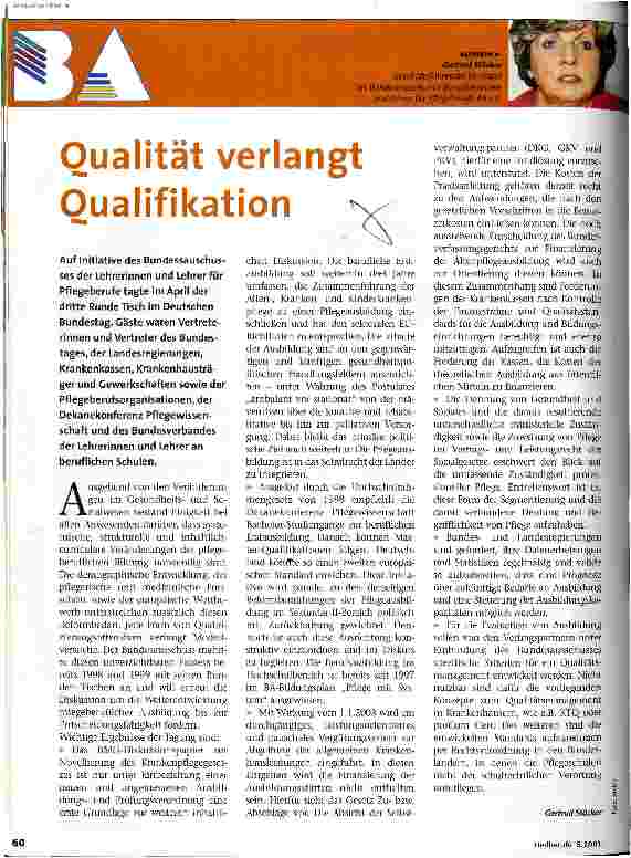 Vorschauseite 1: Qualität verlangt Qualifikation