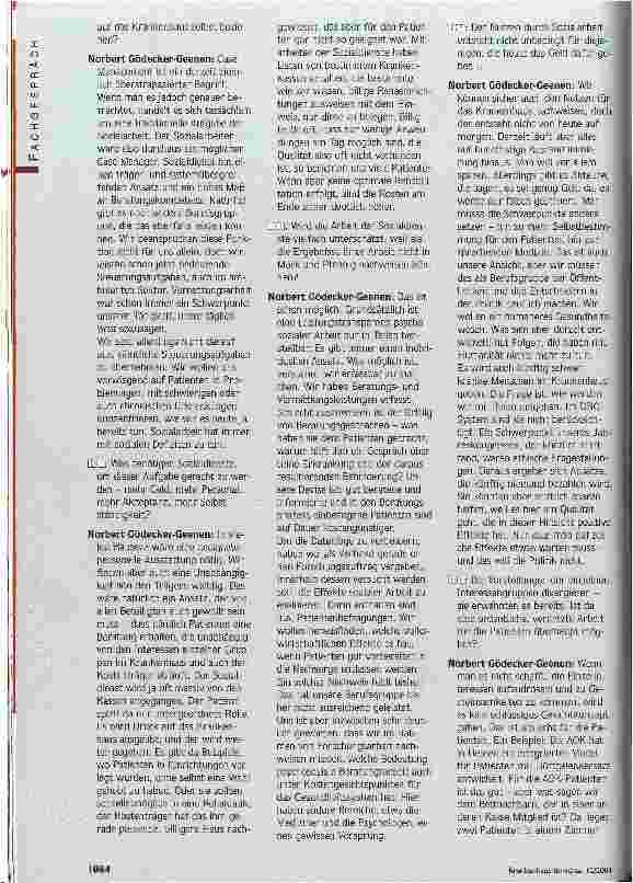 Vorschauseite 2: Vernetzungsarbeit ist unser täglich Brot Krankenhaus-Sozialdienst will mehr Steuerungsaufgaben übernehmen