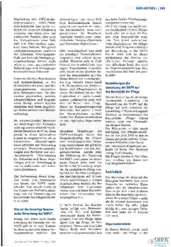 Vorschauseite 2: Spezialisierte Ambulante PalliativversorgungWelche Rolle hat die Pflege?