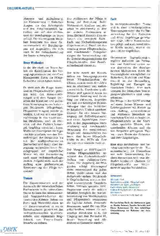 Vorschauseite 3: Spezialisierte Ambulante PalliativversorgungWelche Rolle hat die Pflege?