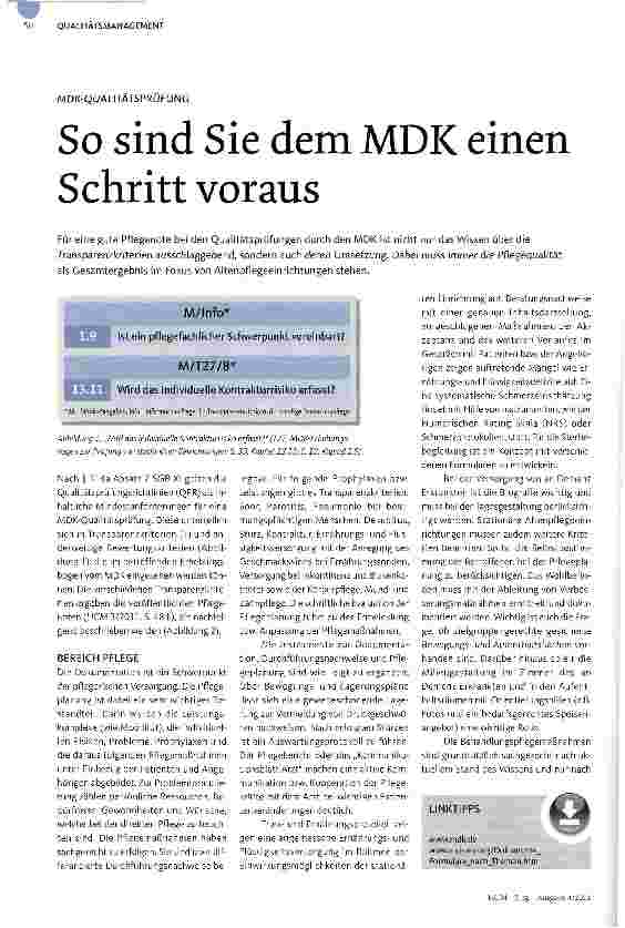 Vorschauseite 1: So sind Sie dem MDK einen Schritt voraus