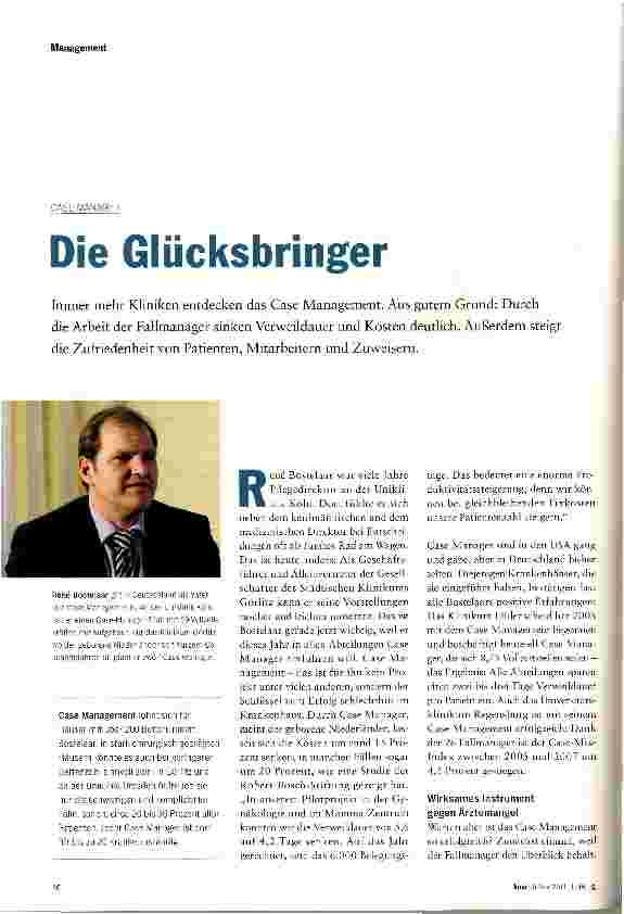 Vorschauseite 1: CASE MANAGERDie Glücksbringer