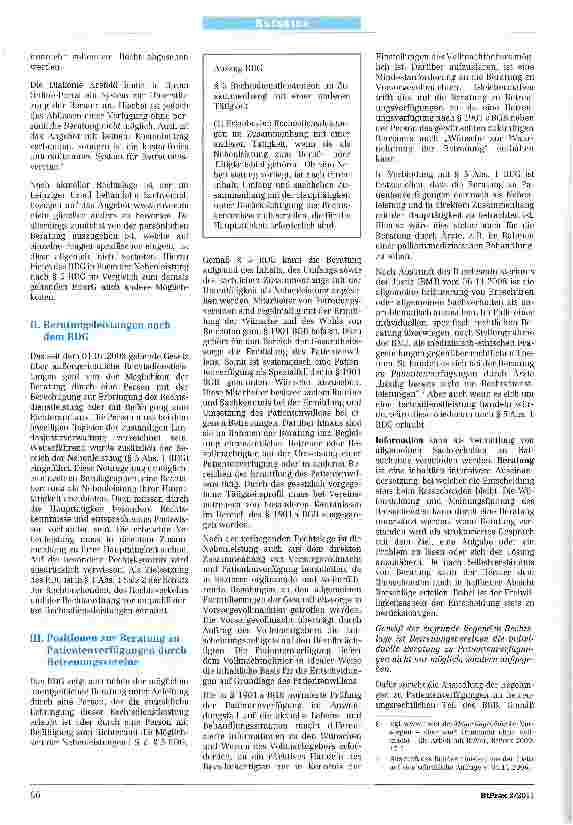 Vorschauseite 2: Patientenverfügung - Beratungsmöglichkeiten durch Betreuungsvereine