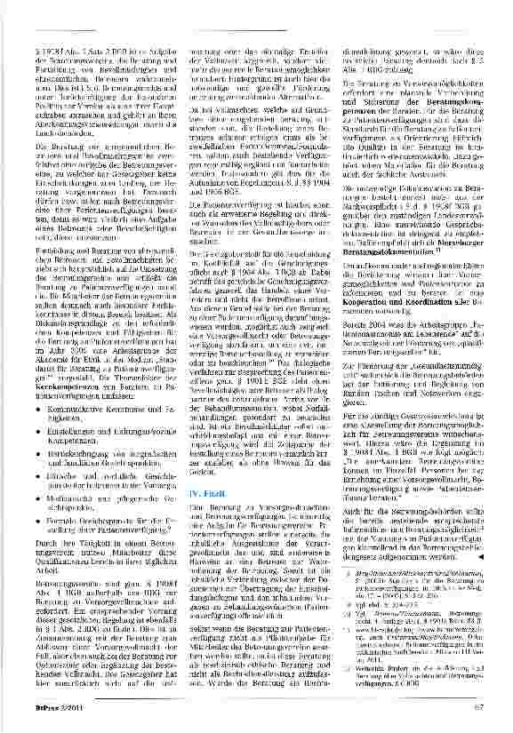 Vorschauseite 3: Patientenverfügung - Beratungsmöglichkeiten durch Betreuungsvereine