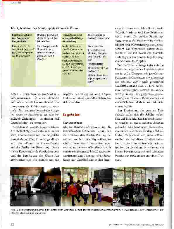 Vorschauseite 3: Von der Schulbank in die angewandte Physiotherapie