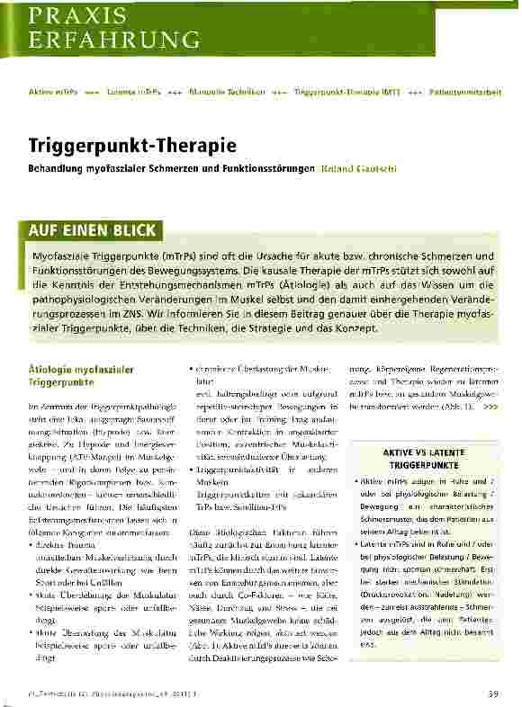 Vorschauseite 1: Triggerpunkt-TherapieBehandlung myofaszialer Schmerzen und Funktionsstörungen