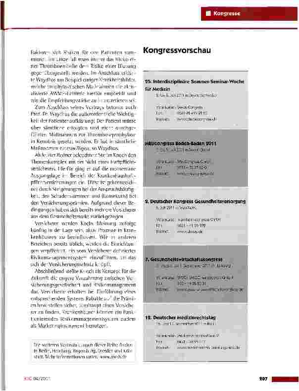 Vorschauseite 2: Risikomanagement Thromboseprophylaxe