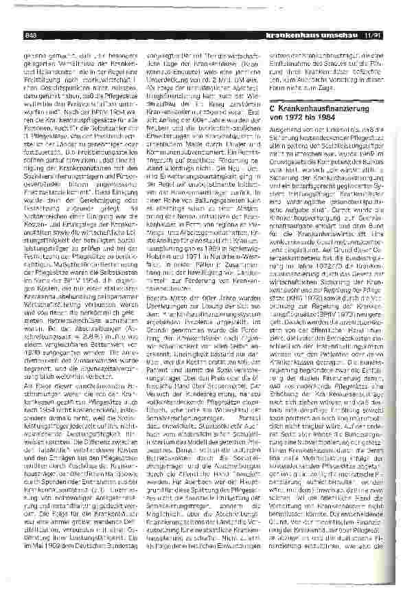 Vorschauseite 2: Geschichtliche Entwicklung der Krankenhausfinanzierung