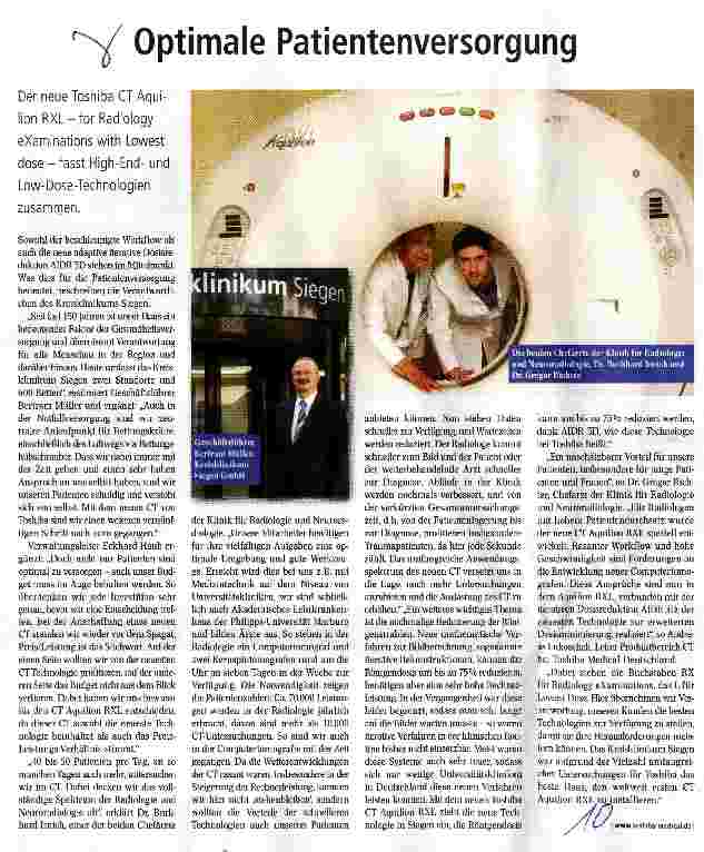 Vorschauseite 1: Optimale Patientenversorgung