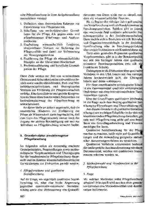 Vorschauseite 4: Grundsatzpapier zur Konzeption praxisbezogener Pflegeforschung