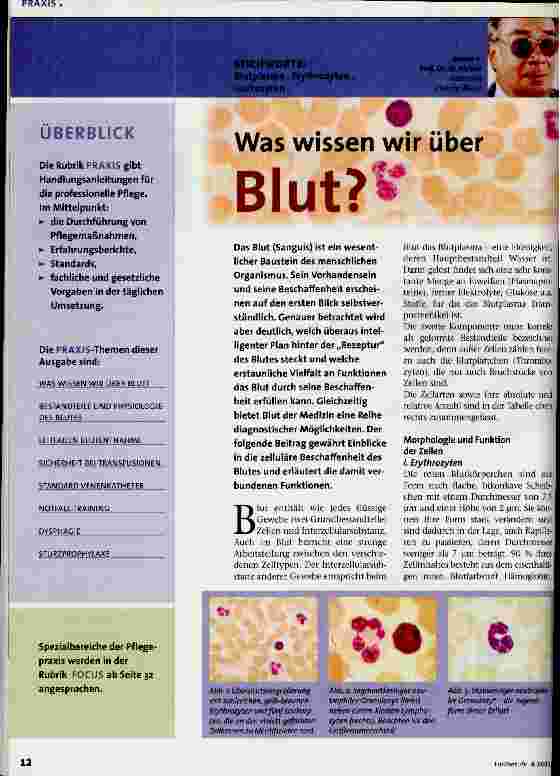 Vorschauseite 1: Was wissen wir über Blut?