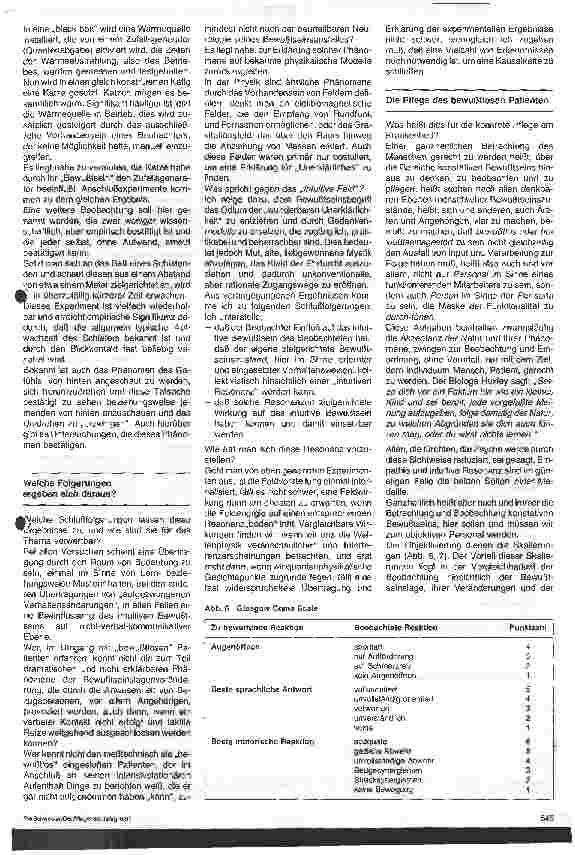 Vorschauseite 3: Bewußtseinsstörungen bewußt machen - eine Aufgabe für Pflegepersonen