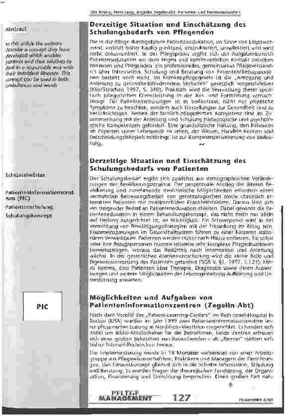 Vorschauseite 2: Patientenund Familienedukation erfordern neue Kompetenzen