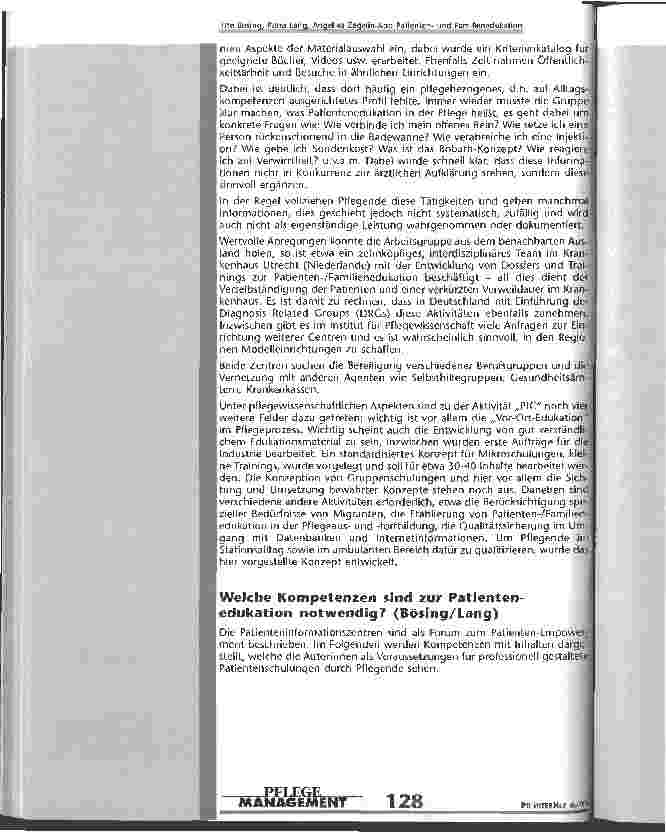 Vorschauseite 3: Patientenund Familienedukation erfordern neue Kompetenzen
