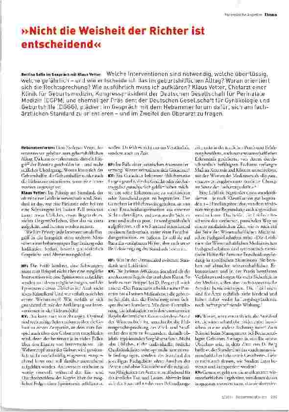 Vorschauseite 1: »Nicht die Weisheit der Richter ist entscheidend«